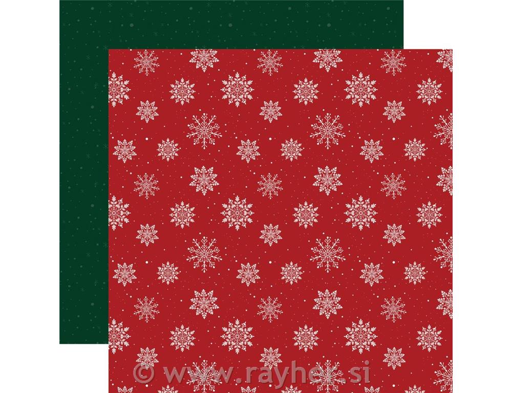Scrapbooking papir Snowflakes 30,5x30,5 cm