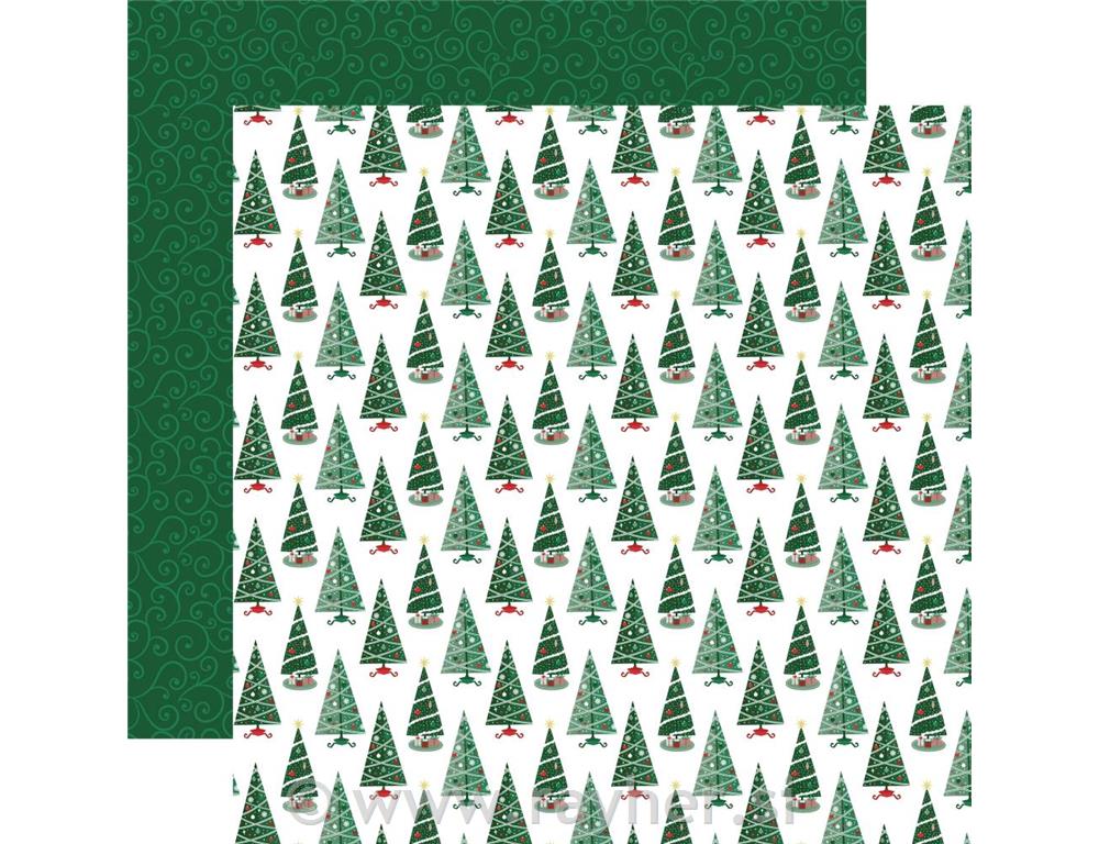 Scrapbooking papir Deco Trees 30,5x30,5 cm