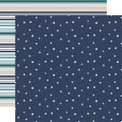 Scrapbooking papir Simple Snowflake 30,5x30,5 cm
