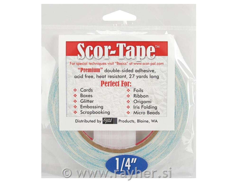 Premium obojestranski lepilni trak Scor-Tape, 0,64mm x 24m