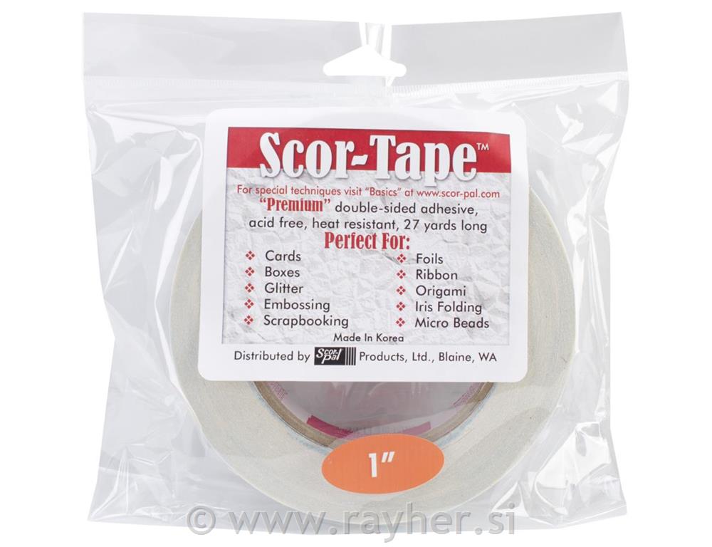 Premium obojestranski lepilni trak Scor-Tape, 2,54cm x 24m