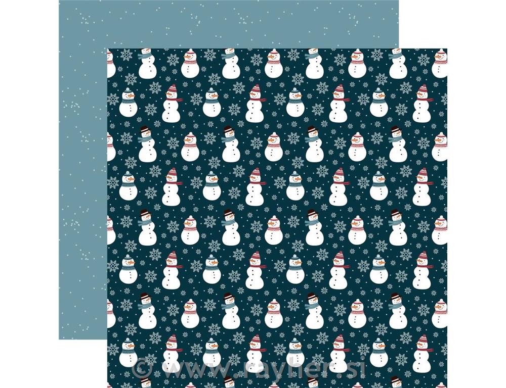 Scrapbooking papir Snowman 30,5x30,5 cm