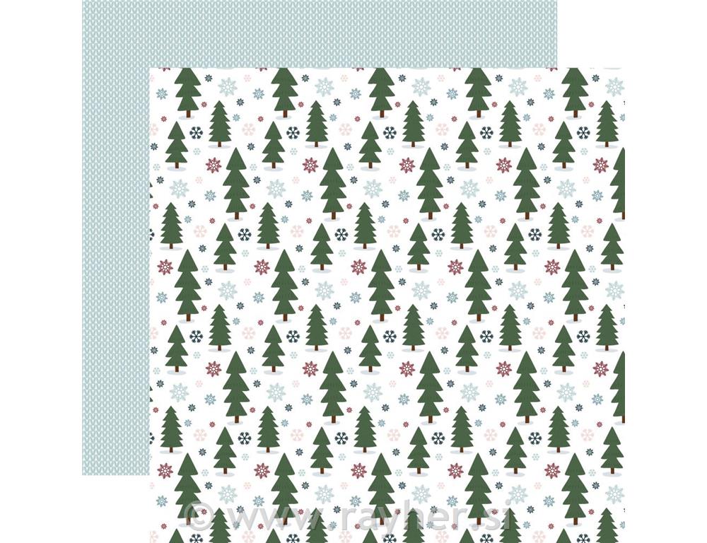 Scrapbooking papir Snow Tree 30,5x30,5 cm