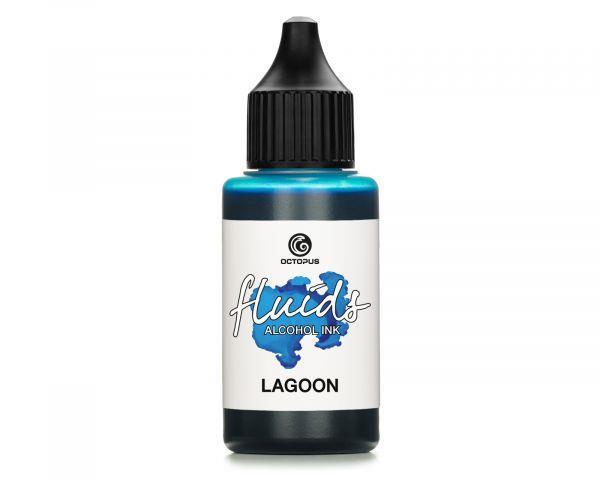 Alkoholni tuš Fluids 30 ml, lagoon ,prosojen ton