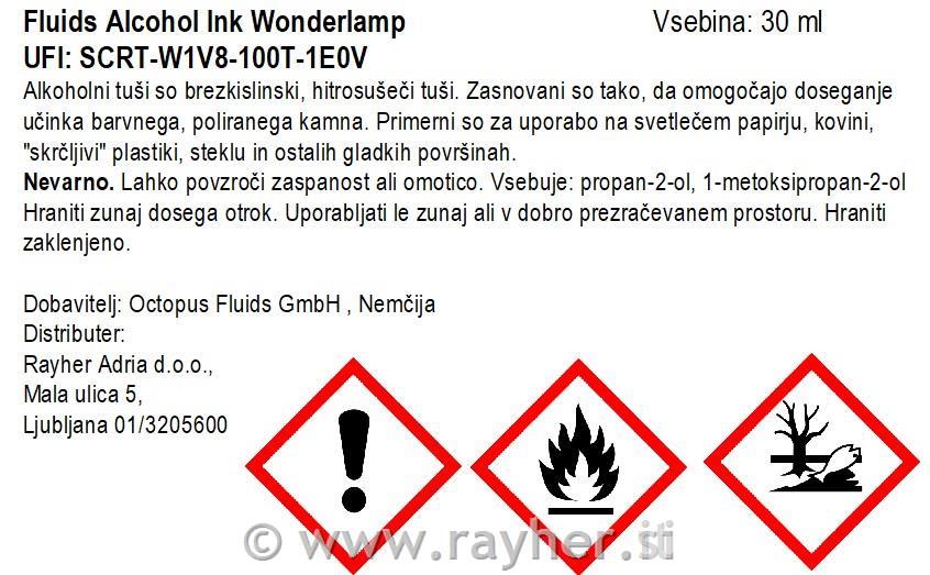 Alkoholni tuš Fluids 30 ml, wonderlamp, metalna boja