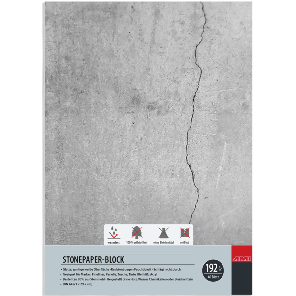 Blok Stonepaper A4, 192g 40 listova