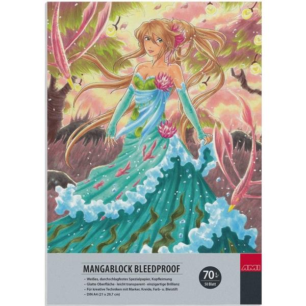 Skicirka Manga nerazlivna A4 70g 50 listna