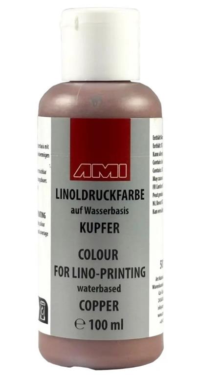 Block printing colour 100 ml copper