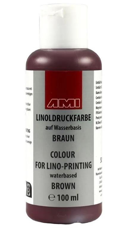 Block printing colour 100 ml brown
