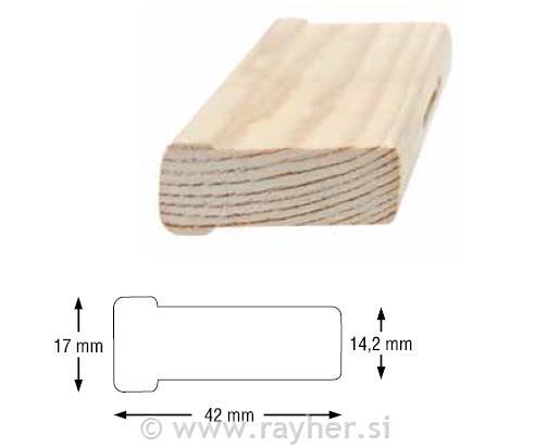 Letva za slijepi okvir 70 cm, visina 1.7cm