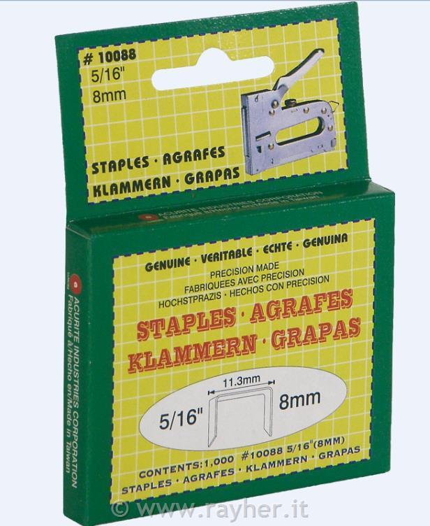 Spajalice za stroj za spajanje i napinjanje platna, 8 mm, 1000 kom
