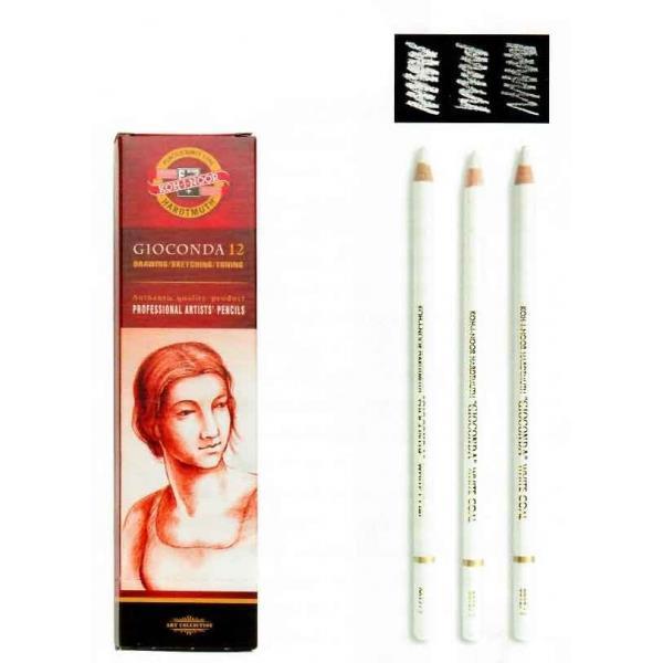 Oglje v svinčniku belo medium