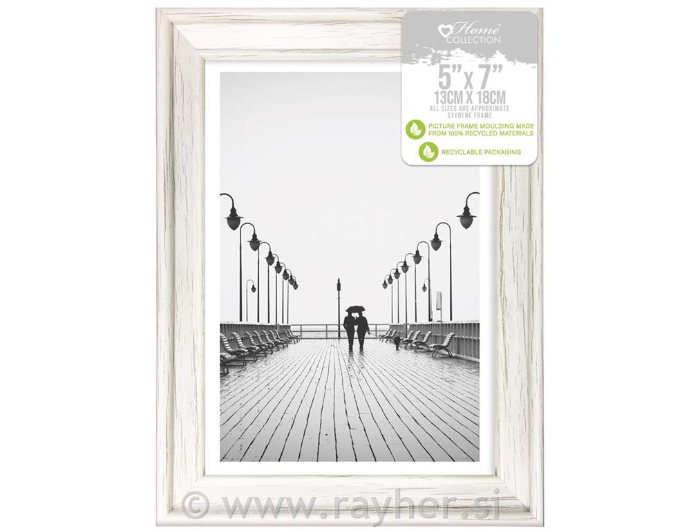 Okvir za slike, staro bijeli, 13×18 cm
