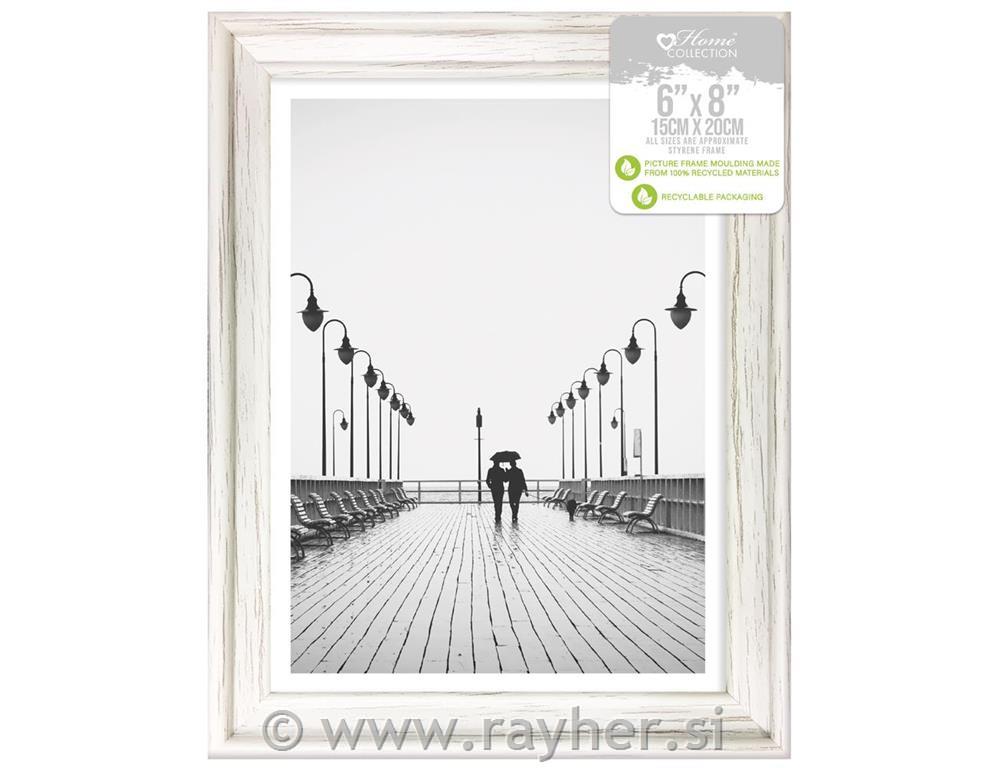 Okvir za slike, staro bel, 15x20cm