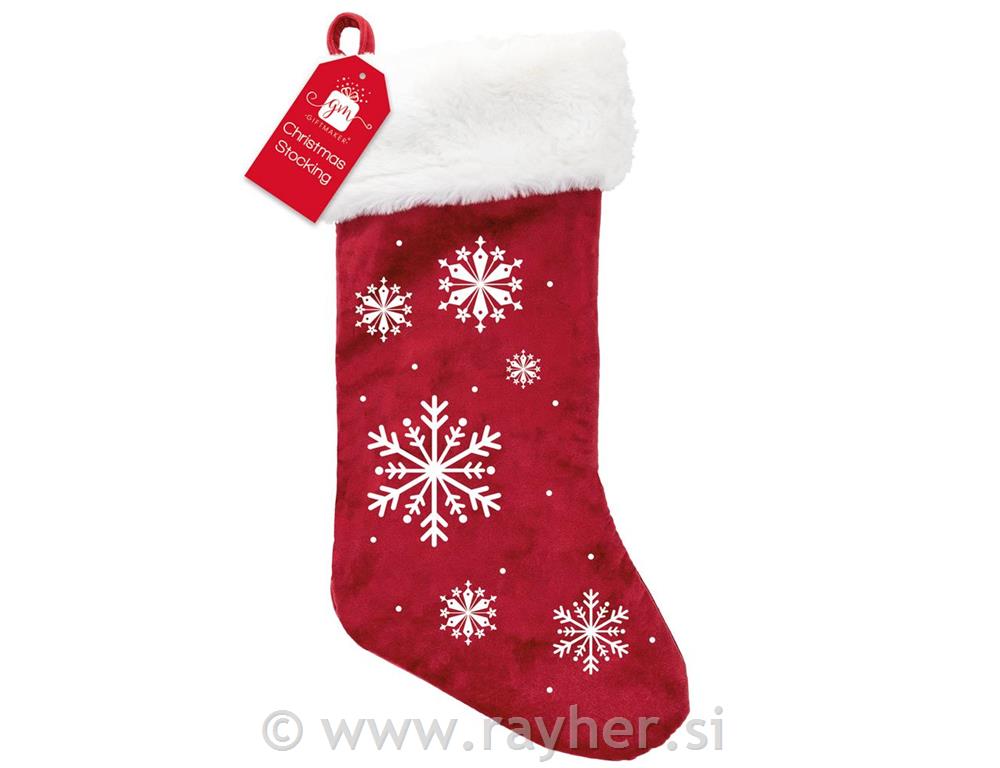 Božićna čarapa Pahuljice