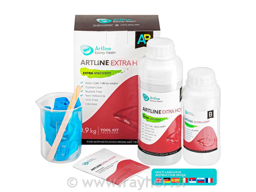Epoxy resin, Artline, visoka viskoznost, set, 0,9kg