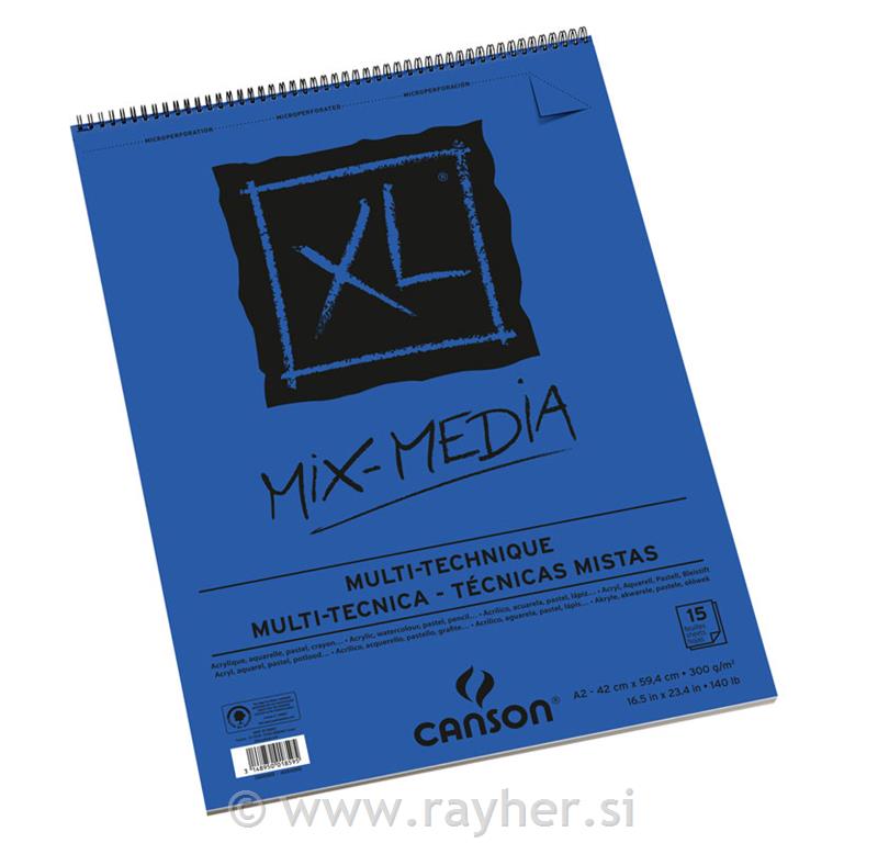 Blok za crtanje spirala XL Mix Media A2