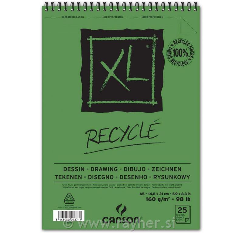 Blok za crtanje spirala XL Recycled A5 1