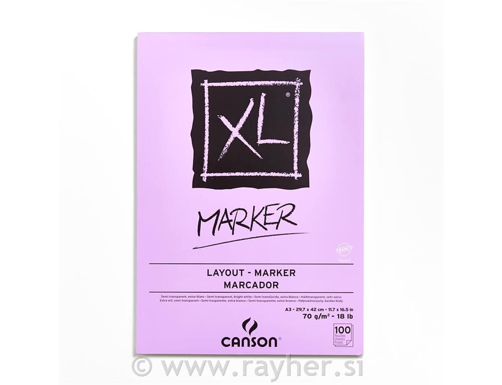 Blok za crtanje XL Marker A3 70 g, 100 l