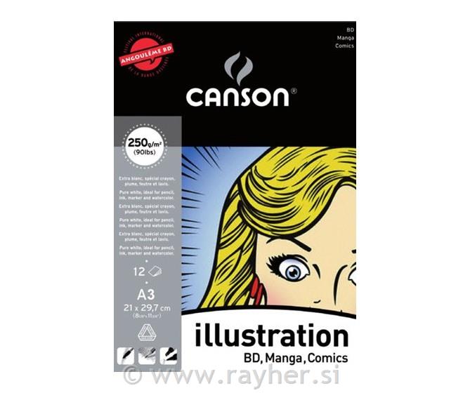 Blok za crtanje Illustration A3 250 g, 1