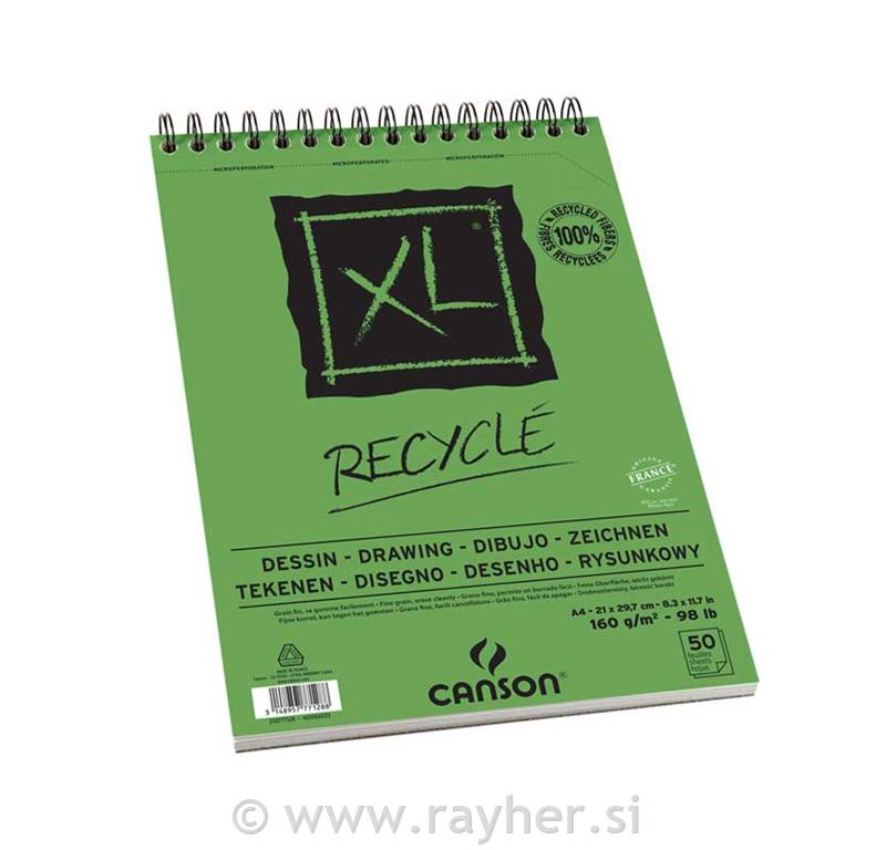 Blok za crtanje spirala XL Recycled A4 1