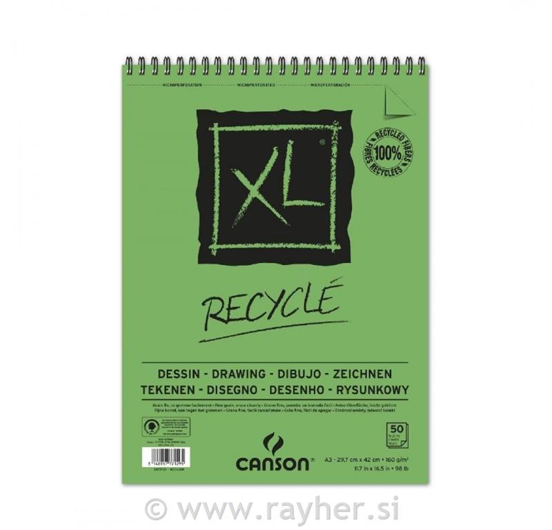 Blok za crtanje spirala XL Recycled A3 1
