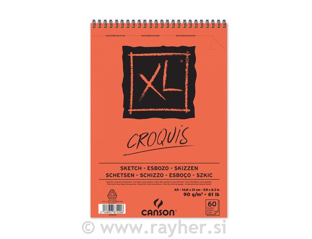 Blok za crtanje spirala XL Croquis A5 90