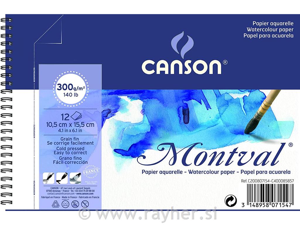 Watercolour pad spiral Montval 10,5x15,5