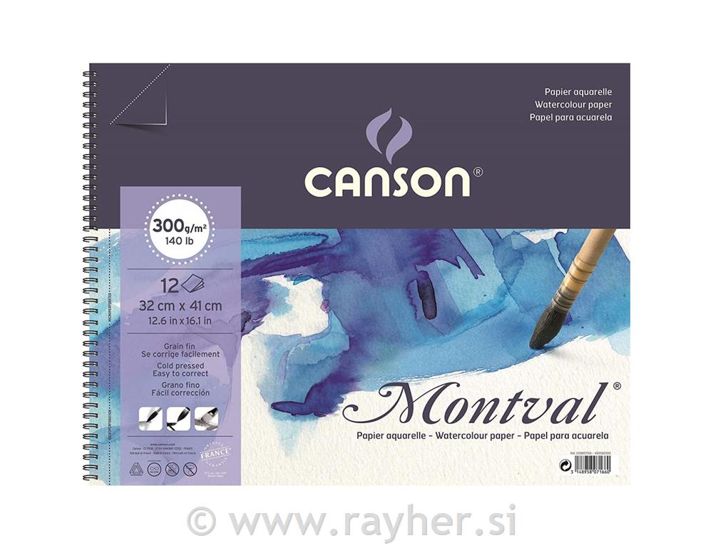 Blok akvarel spirala Montval 32x41 cm 30