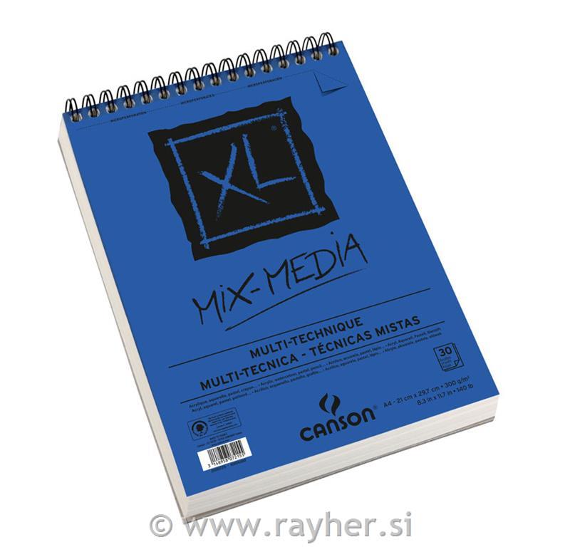 Blok za crtanje spirala XL Mix Media A4
