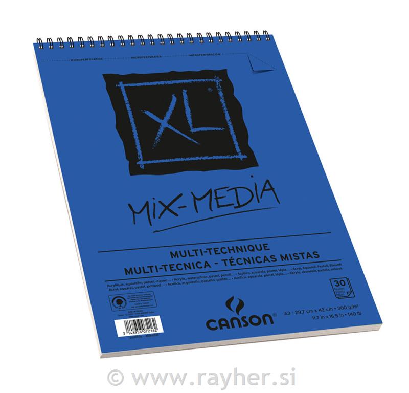 Blok za crtanje spirala XL Mix Media A3