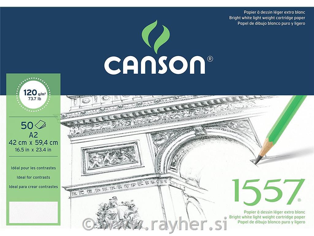 Blok za crtanje Canson 1557 A2 120 g, 50