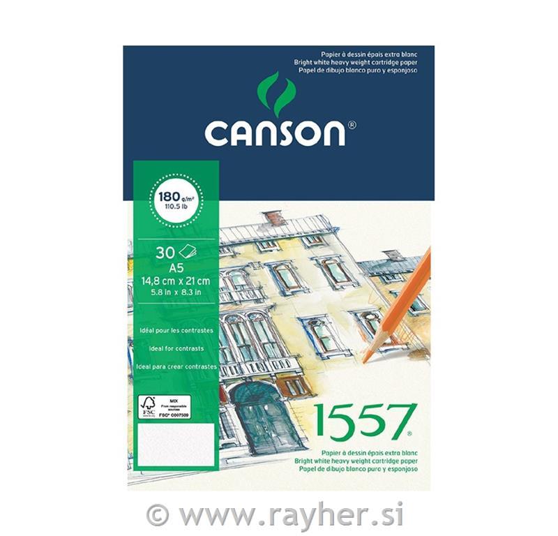 Blok za crtanje Canson 1557 A5 180 g, 30