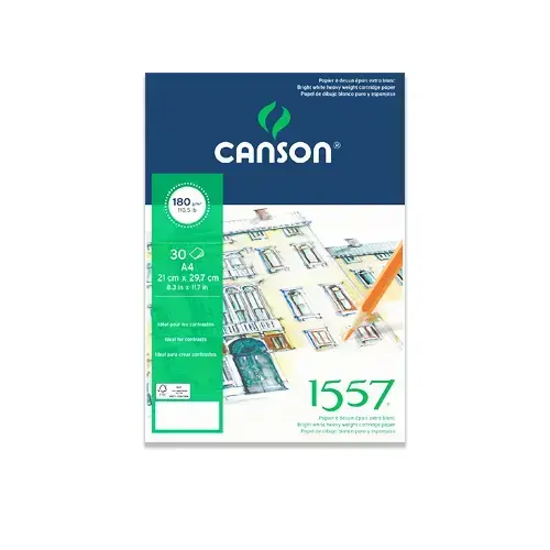 Blok za crtanje Canson 1557 A4 180 g, 30