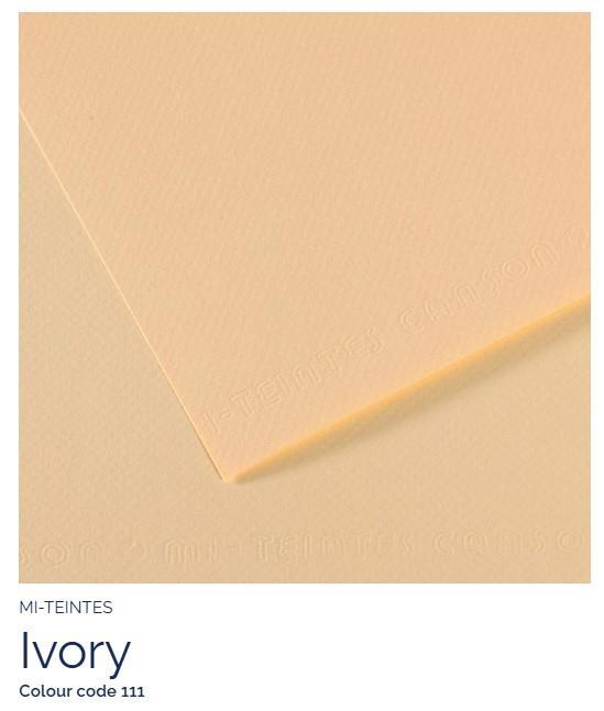 Papir Canson Mi-Teintes 50x65 cm 160g/m; 111 Ivory