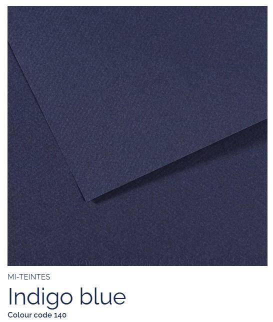 Papir Canson Mi-Teintes 50x65 cm 160g/m; 140 Indigo Blue