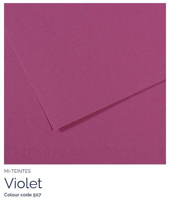 Papir Canson Mi-Teintes 50x65 cm 160g/m; 507 Violet