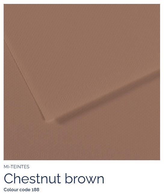 Papir Canson Mi-Teintes 50x65 cm 160g/m; 188 Chestnut brown