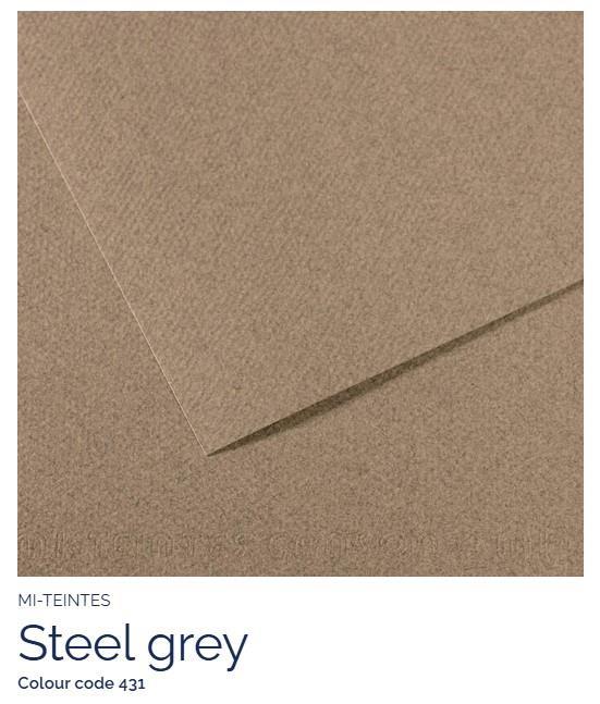 Papir Canson Mi-Teintes 50x65 cm 160g/m; 431 Steel Grey