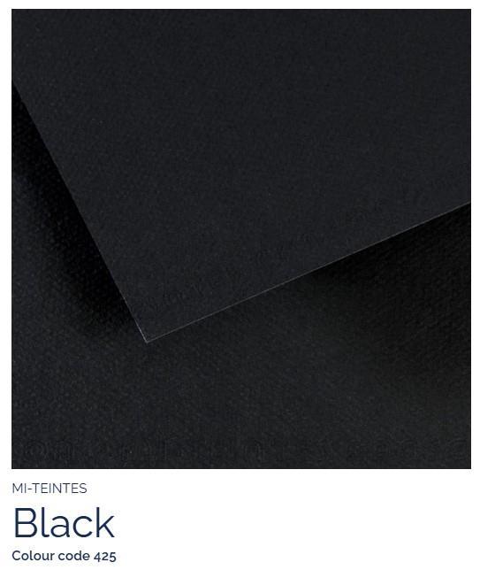 Papir Canson Mi-Teintes 50x65 cm 160g/m; 425 Black