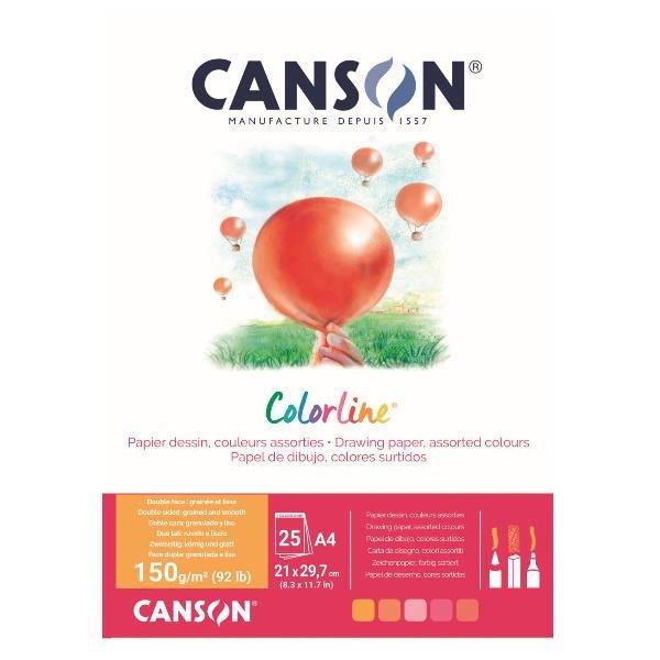 Papir Canson ColorLine A4 150 g sort. Va
