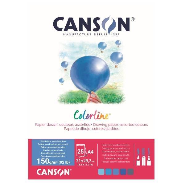 Papir Canson ColorLine A4 150 g sort. Vo