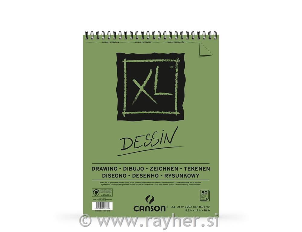 Skicirka spirala XL Drawing A4 160 g , 50 listna
