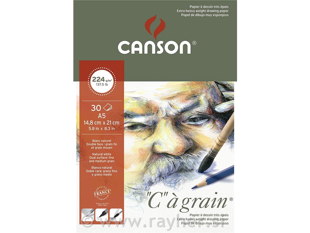 Blok za crtanje "C" á Grain A5 224 g, 30