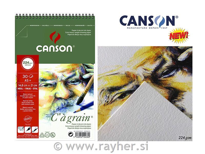 Skicirka spirala "C" á Grain A5 224 g, 30 listna