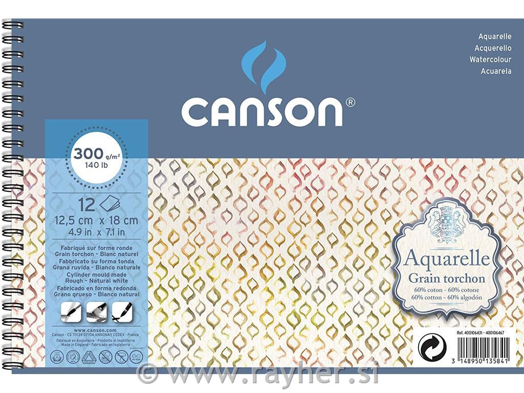 Blok akvarel spirala Aquarelle Canson 12
