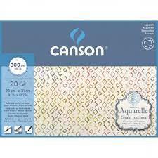 Blok akvarelni Aquarelle Canson 23x31 cm 300 g, 20 listni, Rough