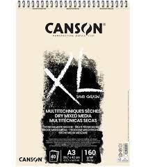 Skicirka spirala XL Sand Grain A3 160 g naravni toni, 40 listna