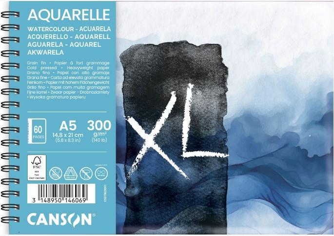 Blok spirala XL Watercolour A5 300g; 60 papira