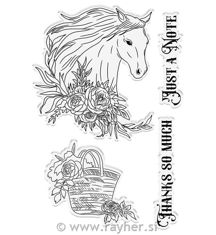 Rezalna šablona & Štampiljka, Equine Elegance
